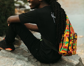 Kente Sling Backpack/ African Backpack/ African Bag/ African Wax/ African Kente