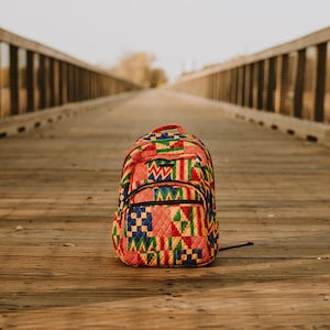 Kente Backpack/ Kente Bag/ African Backpack/ African Bag image 1