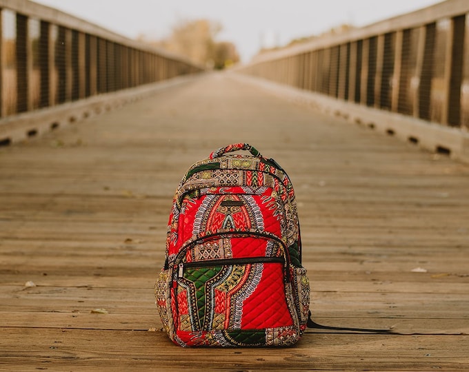 Featured listing image: Dashiki Backpack/ African Backpack/ African Bag