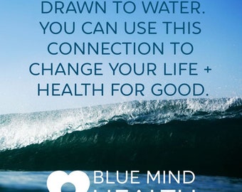 Blue Mind Magnet: "Humans Are Naturally Drawn To Water. You Can Use This Connection To Change your Life + Health For Good."