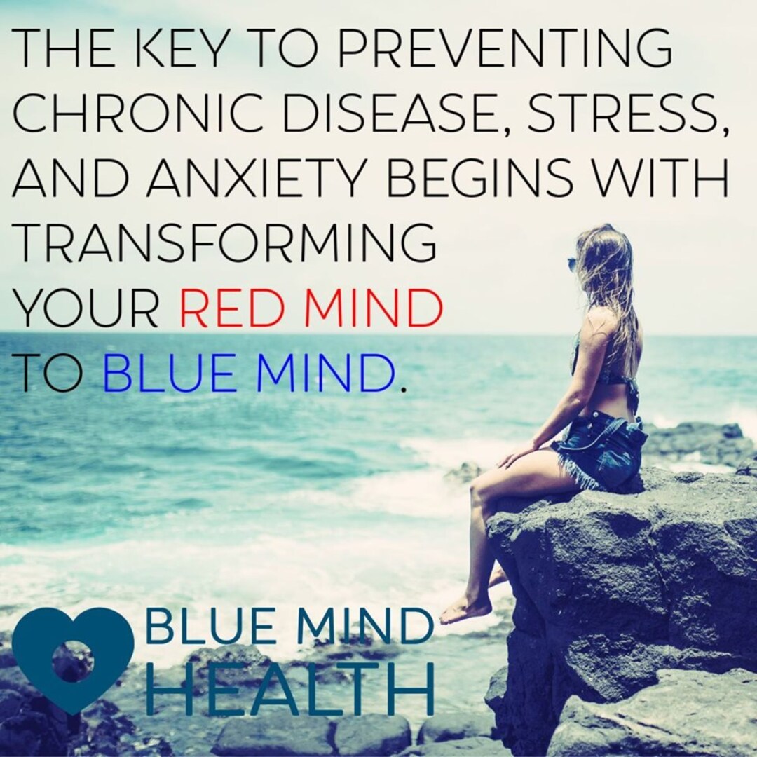 Blue Red Mind Control Blue Mind Magnet: