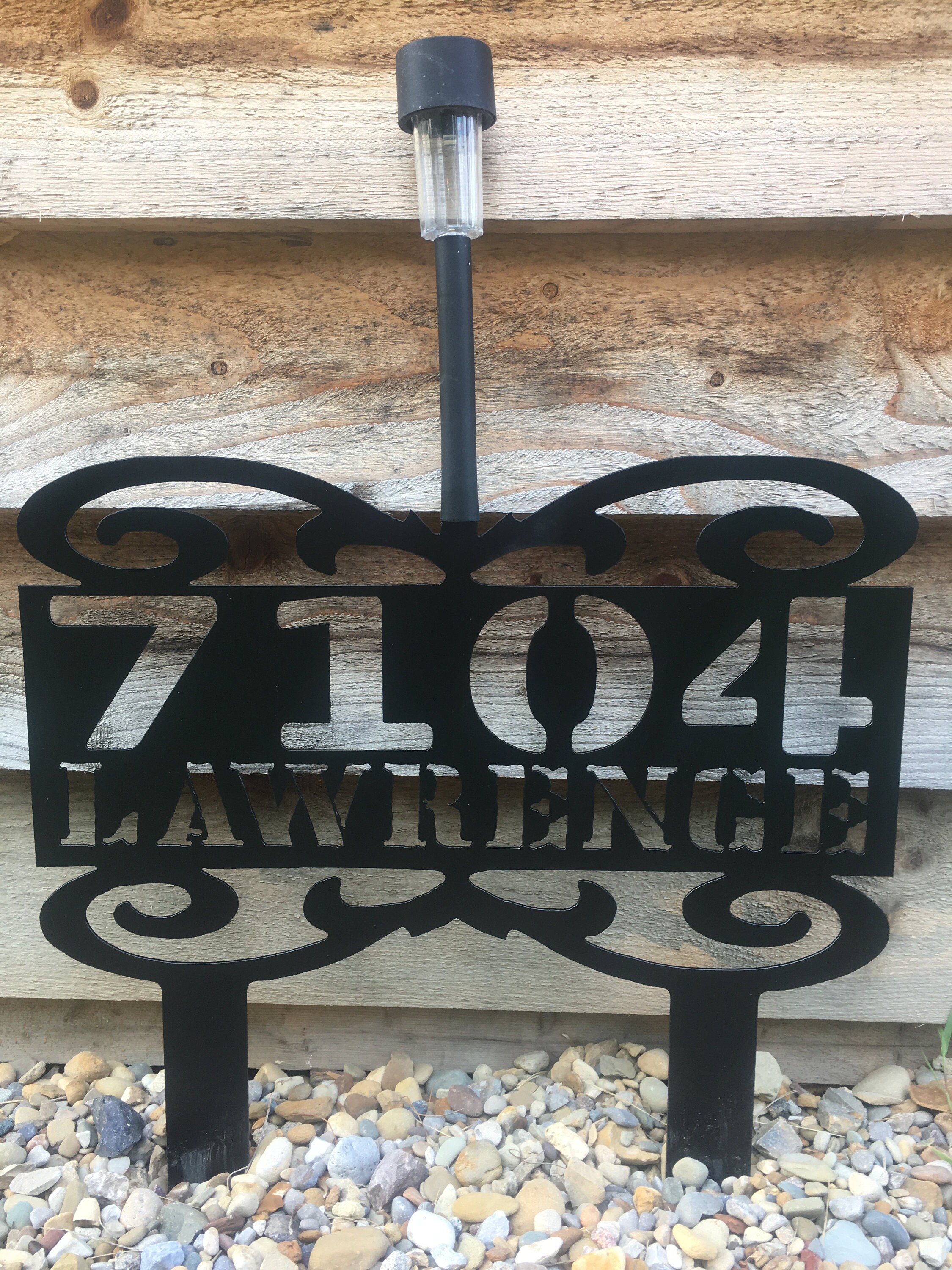 Yard Address Marker Address Sign Address solar light holder Etsy