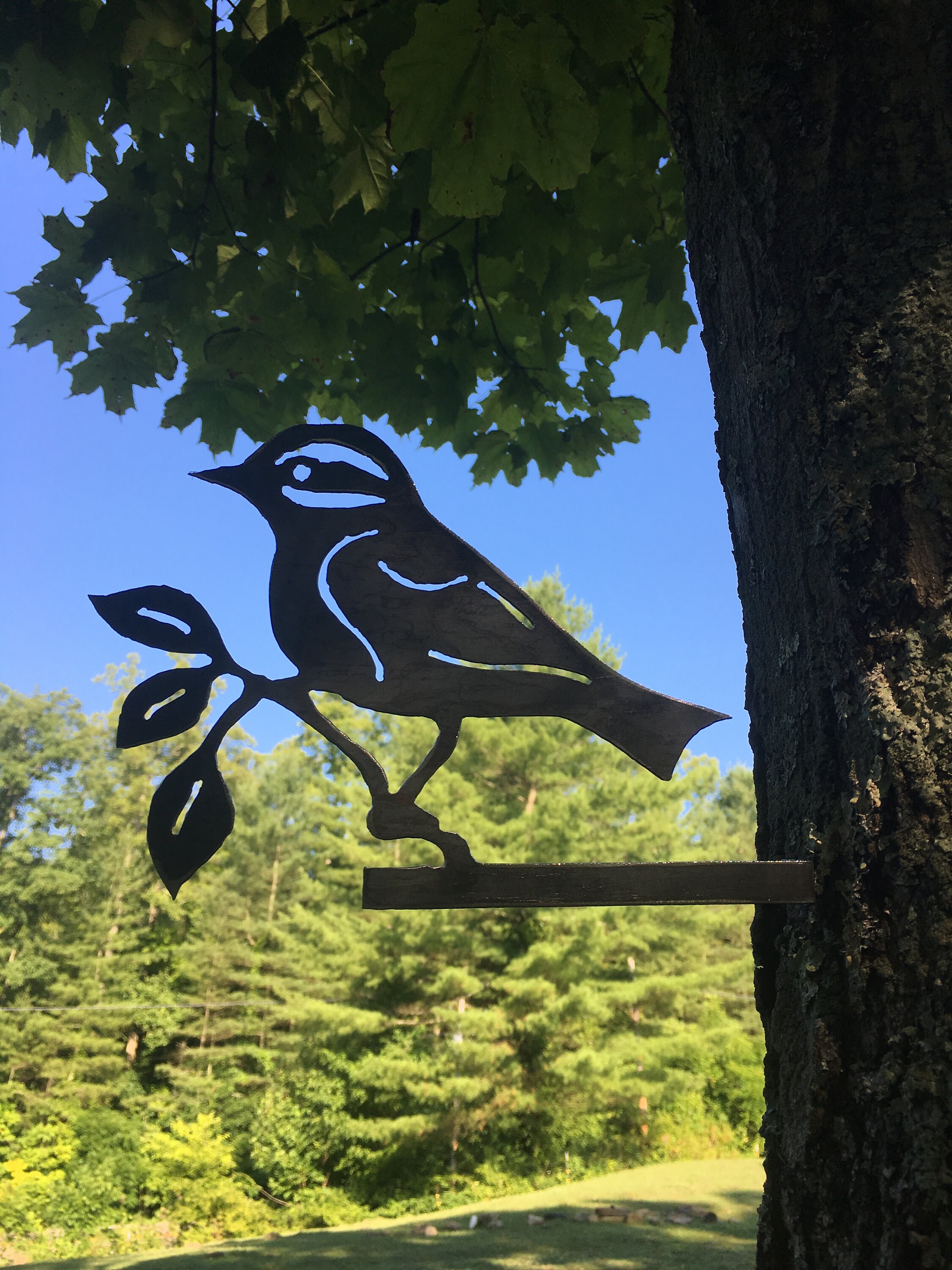 Metal Yard Art Tree Bird Metal Bird Wall Art Metal Bird Etsy