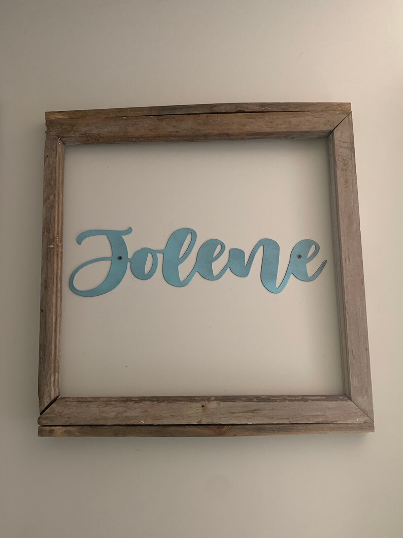 Custom Metal Cursive Sign Metal Name Cursive Word Gift For Etsy