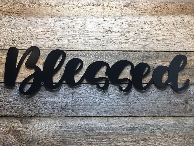 Custom Metal Cursive Sign Metal Names Cursive Word Metal Etsy