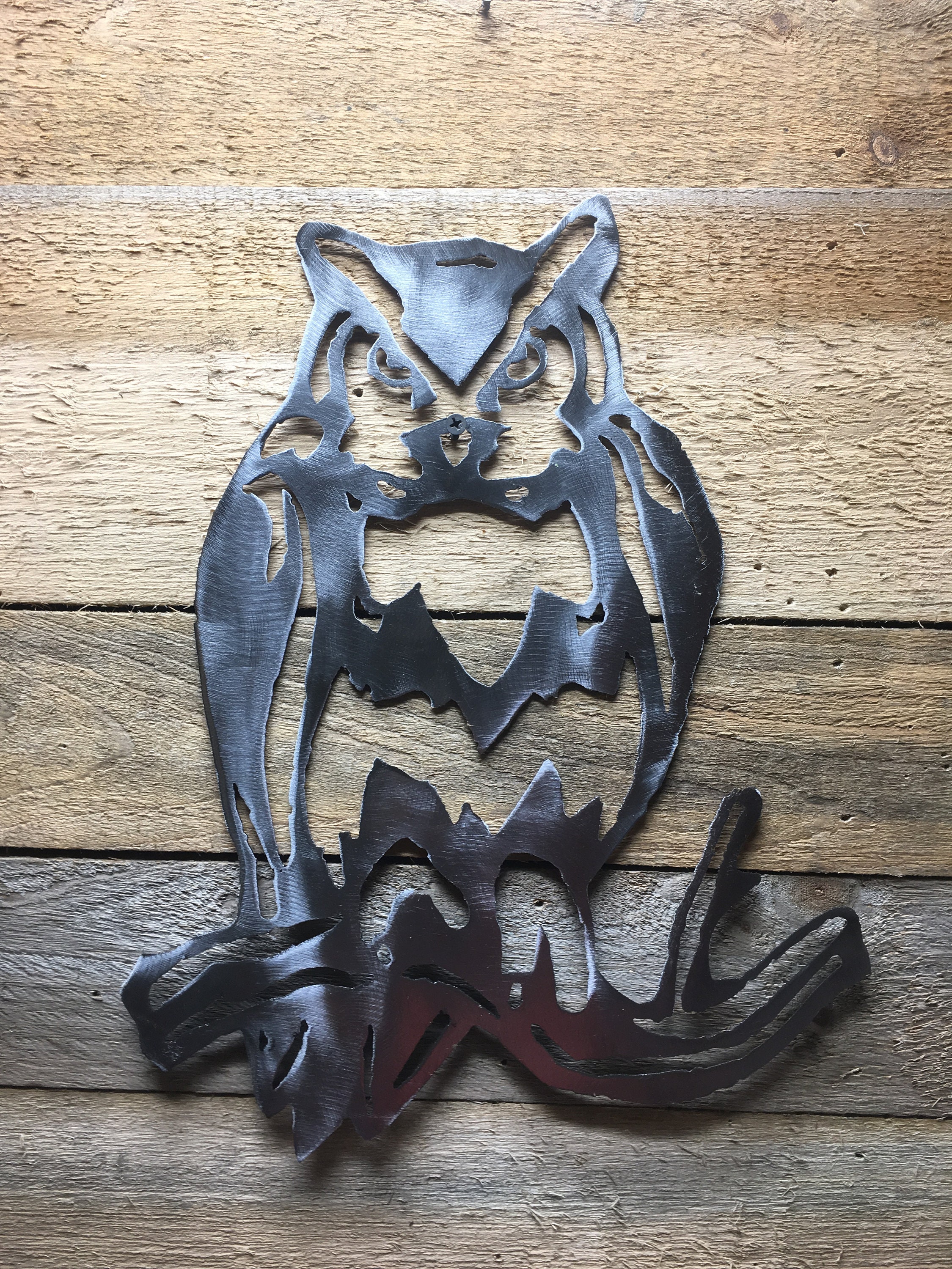 Owl Sign Metal Signage Farmhouse Decor Owl Picture Wall Etsy