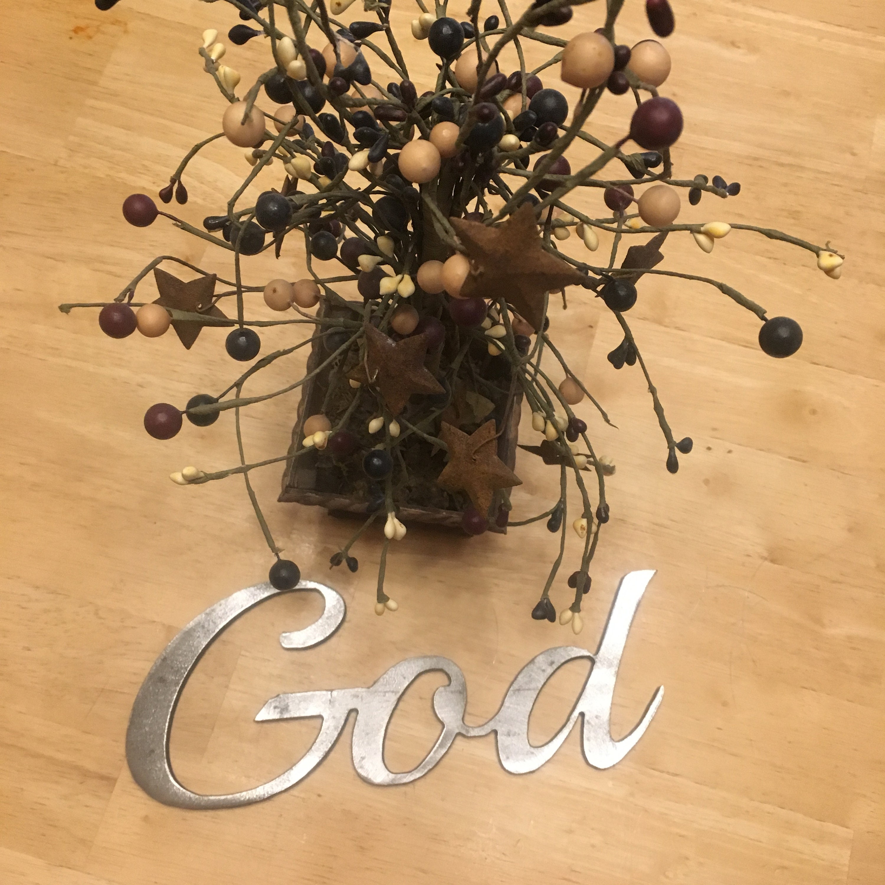 God Cursive Sign Metal Signage Metal Names Cursive Word Etsy