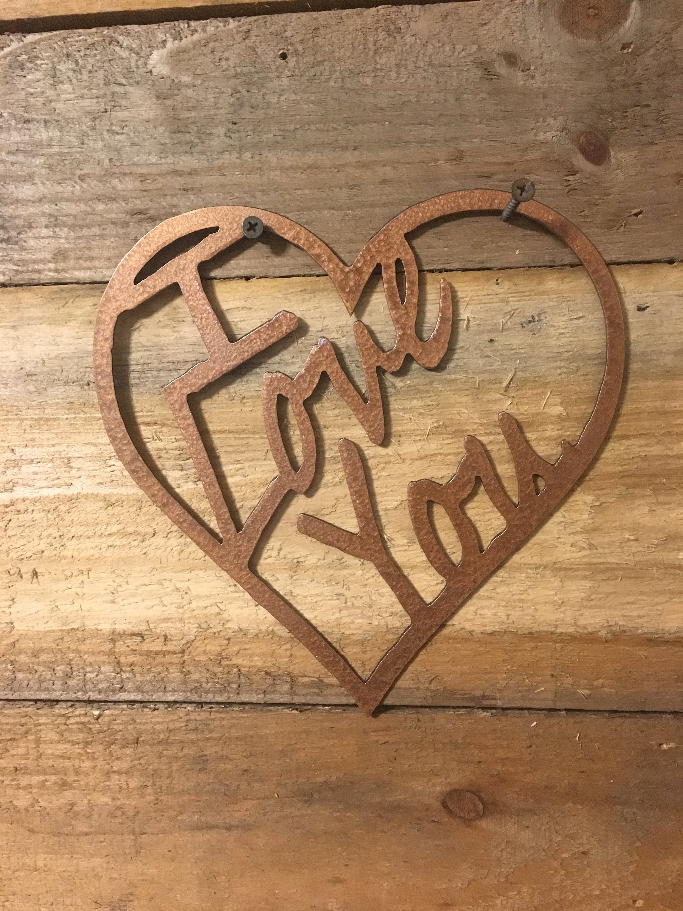 I Love You Sign Heart Sign I Love You Wall Art Valentines | Etsy