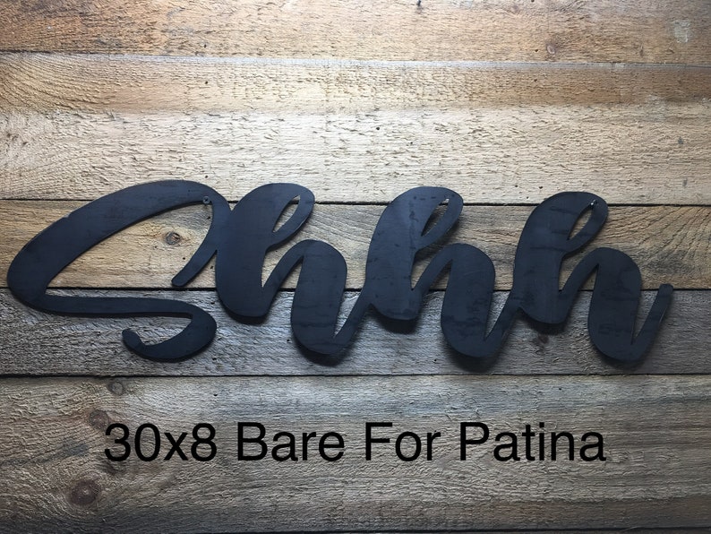 Custom Metal Cursive Sign Metal Names Cursive Word Metal Etsy