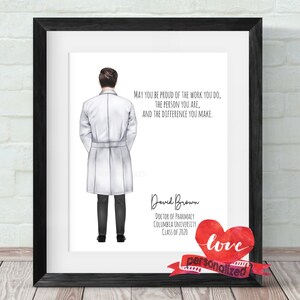 Gepersonaliseerde dokter apotheek, apotheker cadeau, apotheek school afstuderen, dokter cadeau, afstudeercadeau, klasse van 2023 afdrukken, aangepaste arts