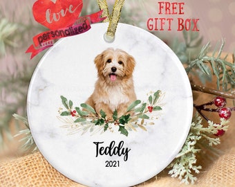 Personalized Havanese Christmas Ornament Personalized Havanese Ornament Dog Christmas Ornament Pet Memorial Ornament Dog Mom Dog Dad Gift