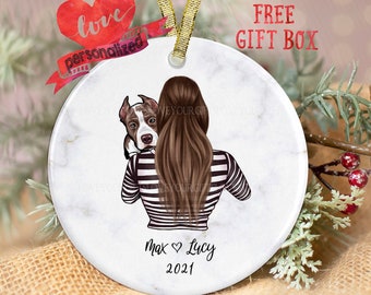 Personalized Dog Mom Christmas Ornament Dog Christmas Ornament Dog Lover Ornament Pet Ornament Dog Mom Gift Dog Ornament Pomeranian Ornament