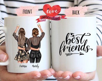 Personalized Best Friends Mug Personalized Friends Mug Bestie Mug Soul Sisters Mug Custom Best Friends Mug Best Friend Gift Christmas Mug