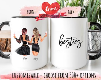 Personalized Best Friends Mug Personalized Friends Mug Bestie Mug Soul Sisters Mug Custom Best Friends Mug Best Friend Gift Christmas Mug