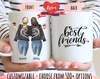 Personalized Best Friends Mug Personalized Friends Mug Bestie Mug Soul Sisters Mug Custom Best Friends Mug Best Friend Gift Christmas Mug