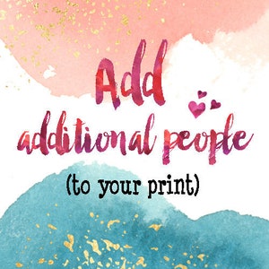 Voeg extra personen toe aan de afdruk; Vriendenprint, cadeaus beste vrienden, cadeaus beste vrienden, beste vriendenprints, print zussen, gepersonaliseerde prints