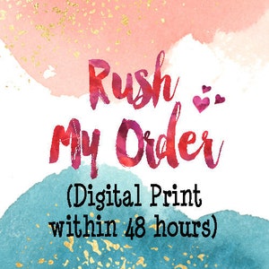 Impressão digital RUSH, peça em até 48 horas, presentes para melhores amigos, presentes para melhores amigas, impressões para melhores amigas, impressões para irmãs, impressões personalizadas