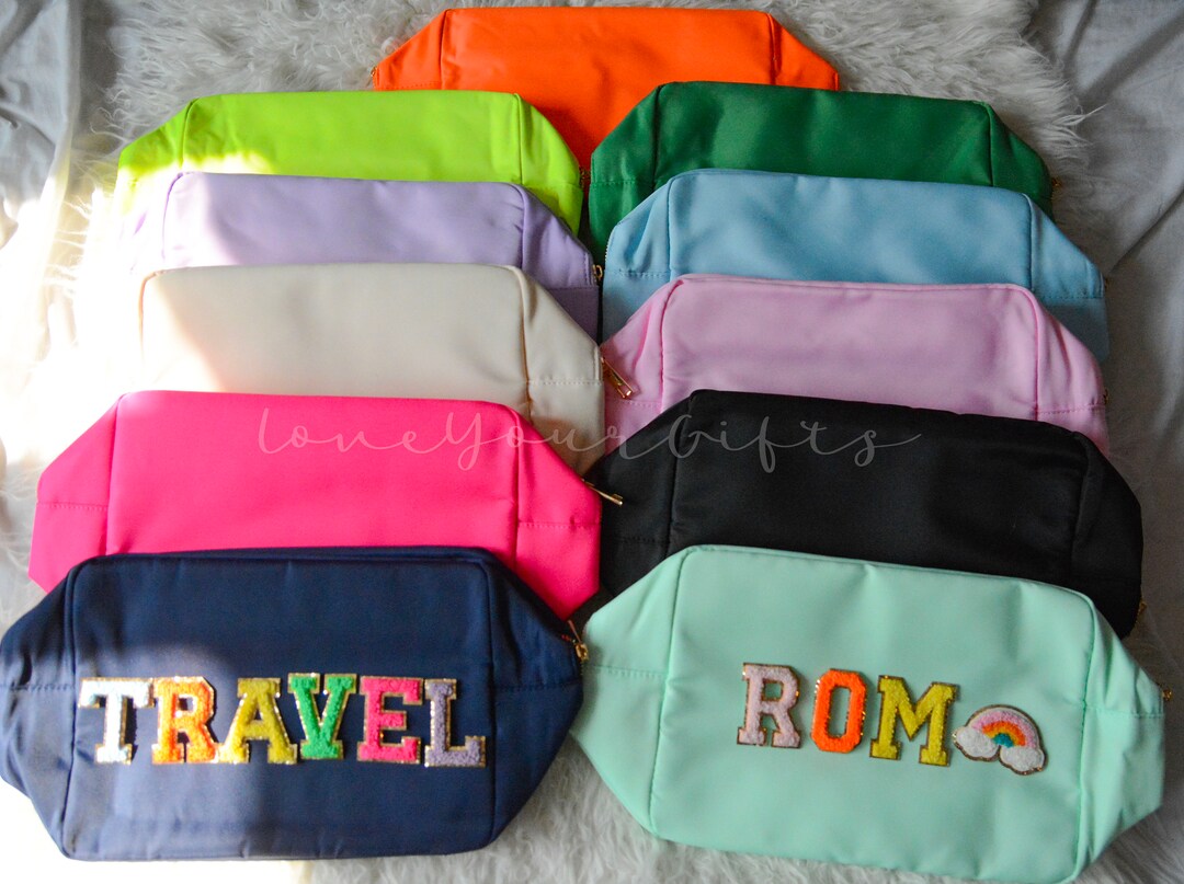 Personalized Nylon Cosmetic Bag Bridesmaid Gift Make up Bag Travel Bag