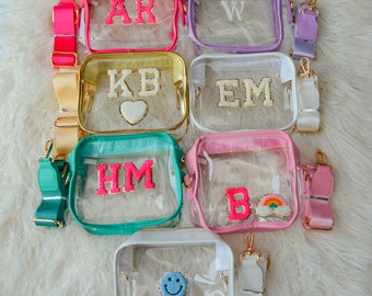 Personalized Clear Clear Concert Bag, Stadium Bag, Game Day Bag, Clear Crossbody Bag, Game Day Purse, Concert Purse, Football Bag Bridesmaid