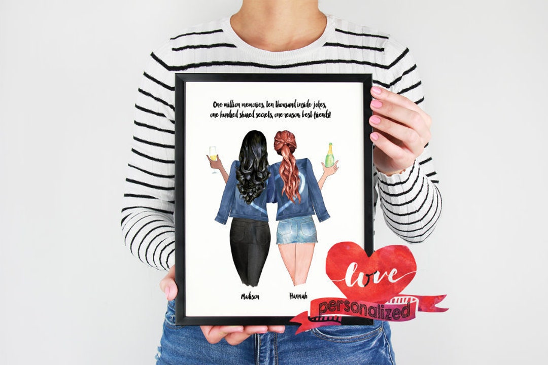 Custom Best Friend Print Best Friend Gift Bestie Gift Etsy