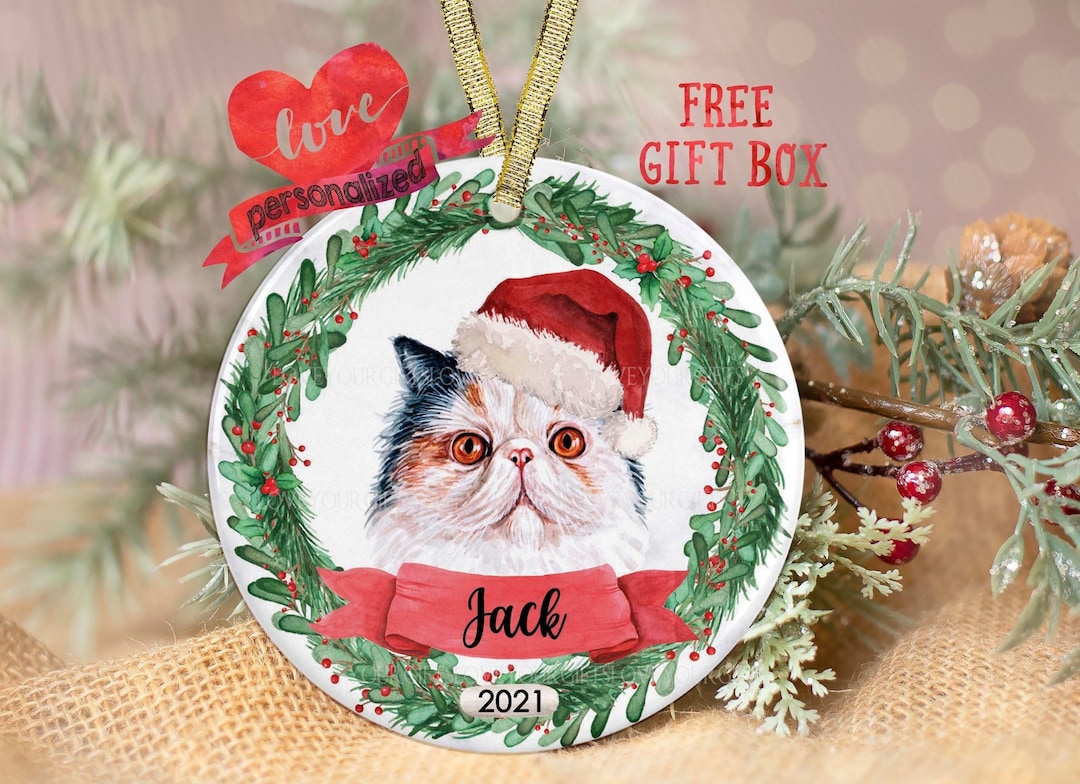 Personalized Persian Cat Christmas Ornament Custom Persian Cat Ornament ...