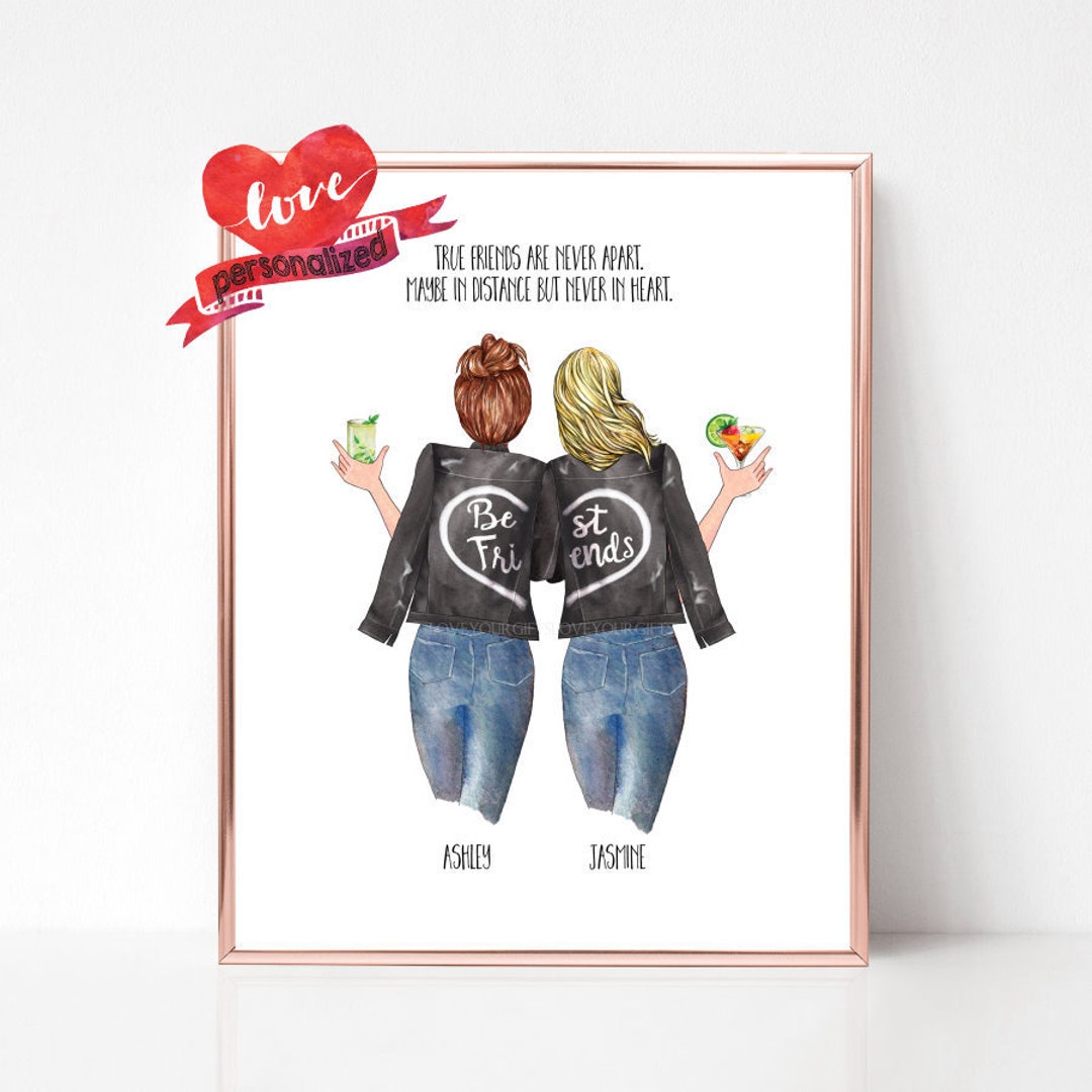 Personalized Best Friend Print, Best Friend Gift, Birthday Gift ...