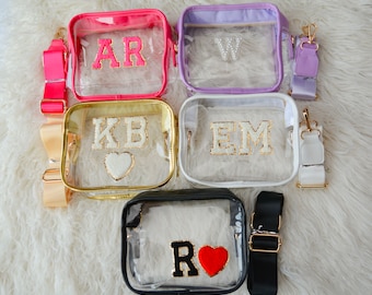 Personalized Clear Stadium Bag, Clear Concert Bag, Game Day Bag, Clear Crossbody Bag, Game Day Purse, Concert Purse, Football Bag Bridesmaid