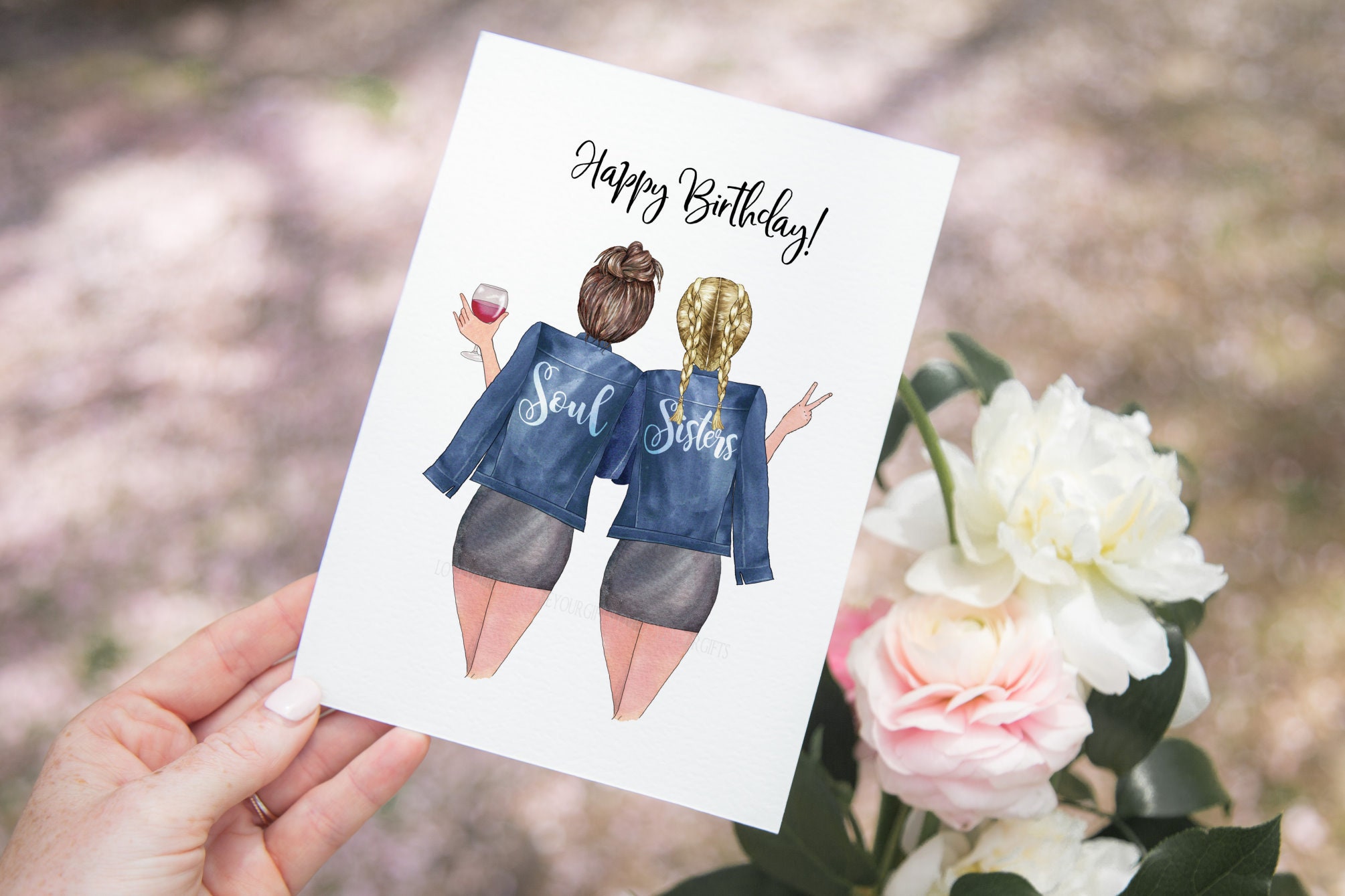 Best Friend Birthday Card Happy Birthday Best Sisters Birthday | Etsy