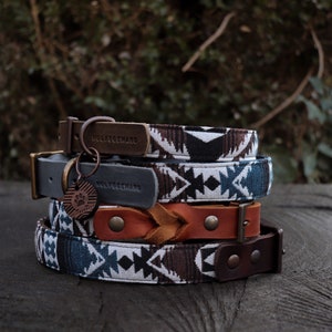 Collar "Tyr" - collar for dogs in boho-chic | Dog collar grease leather