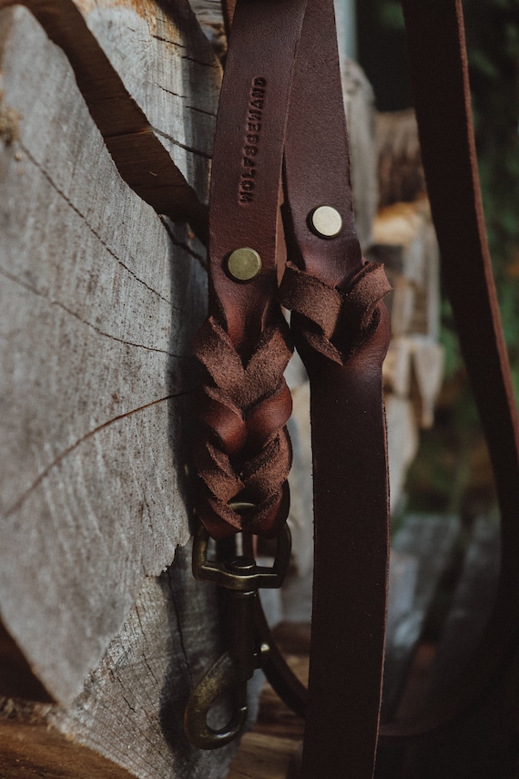 Mile High Life Hundeleine – Geflochtenes Baumwollseil Mit Leder-Griff, 120 Cm, 360° Drehverschluss, Für Alle Hunderassen