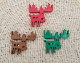 Moose Needle Minder | Christmas Moose | Holiday Moose | Winter Moose | Moose Magnet | Magnetic Needle Minder | Needle Nanny | Cross Stitch