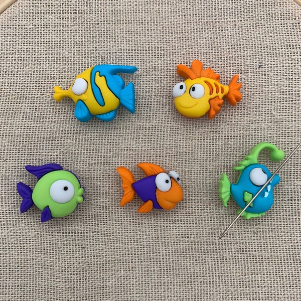 Colorful Fish Needle Minder | Ocean | Sea | Magnetic Needle Minder | Needle Nanny | Keeper | Cover Minder | Fishy | Fishie