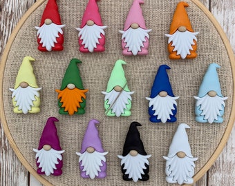 Rainbow Gnome Magnetic Needle Minder | Leprechaun | Nanny Keeper Cover | Cross Stitch, Embroidery