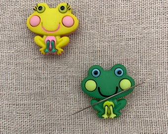 Mr. & Mrs. Frog Minder | Green | Yellow | Ribbet | Froggie | Froggy | Magnetic Minder | Nanny | Keeper | Cover Minder