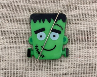 Frankenstein Needle Minder | Monster | Halloween | Spooky | Green | Magnetic Needle Minder | Needle Nanny | Keeper | Cover Minder