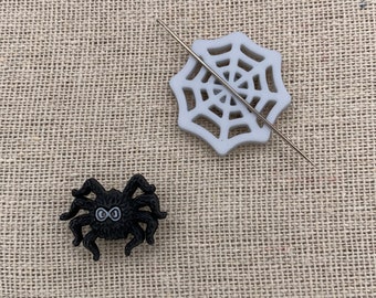 Spider & Web Needle Minder | Spooky | Halloween | Autumn | Magnetic Needle Minder | Needle Nanny | Keeper | Cover Minder