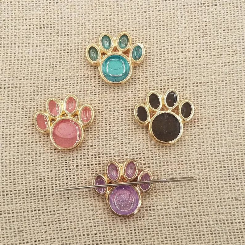 Paw Print Needle Minder Paw Cat Dog Pink Blue | Etsy