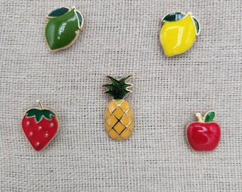 Mini Fruit Needle Minder | Lemon Lime Strawberry Pineapple Apple | Magnetic Minder | Nanny | Keeper | Cover