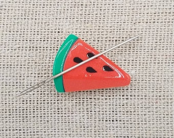 Watermelon Slice Needle Minder  | Fruit | Food | Summer | Magnetic Needle Minder | Needle Nanny | Cross Stitch | Magnet | XStitch