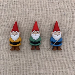 Garden Gnome Needle Minder | Mythical | Fantasy | Magic | Elf | Magnetic Minder | Nanny | Keeper | Cover Minder