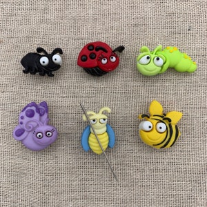 Garden Bug Needle Minder | Bee | Butterfly | Caterpillar | Ant | Ladybug | Spring | Summer | Magnetic Minder | Nanny | Keeper | Cover Minder