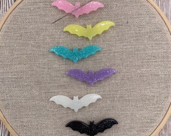 Resin Bat Needle Minder | Halloween | Spooky | Colorful| Glitter | Magnetic Needle Minder | Nanny | Keeper | Cover Minder