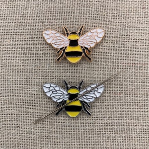 Enamel Bee Needle Minder | Bug | Insect | Bumble Bee | Nature | Magnetic Minder | Needle Nanny | Keeper | Cover Minder