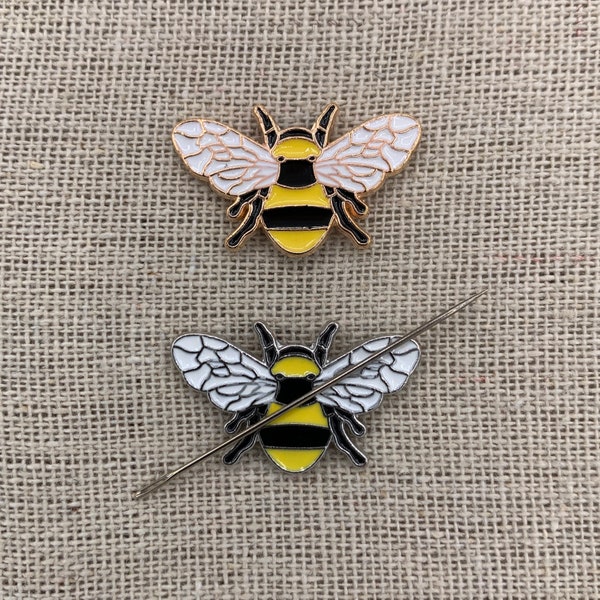 Enamel Bee Needle Minder | Bug | Insect | Bumble Bee | Nature | Magnetic Minder | Needle Nanny | Keeper | Cover Minder