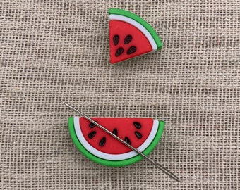 Watermelon Slice Needle Minder | Fruit | Food | Summer | Magnetic Needle Minder | Needle Nanny | Keeper | Cover Minder