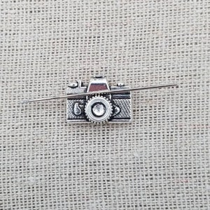 Silver Camera Needle Minder | Photo | Photography | Magnetic Needle Minder | Needle Nanny | Cross Stitch | Magnet | XStitch