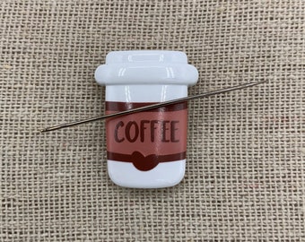 Coffee Needle Minder | Coffee Cup | Coffee Tumbler | Magnetic Needle Minder | Needle Nanny | Cross Stitch | Magnet | XStitch | Food | Drink