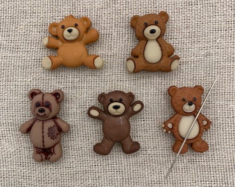 Teddy Bear Needle Minder | Stuffie | Plushie | Magnetic Minder | Nanny | Keeper | Cover Minder