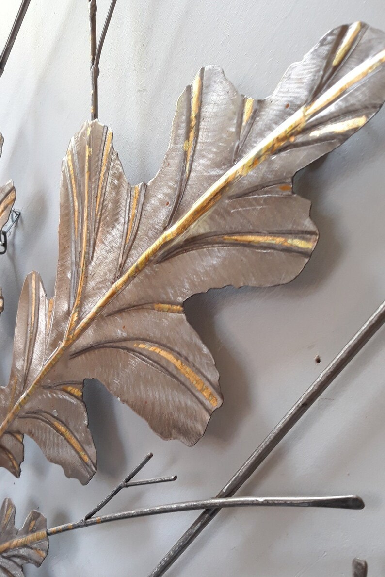 Oak Leaf Metal Wall Art sculpture metal sculpture art Etsy