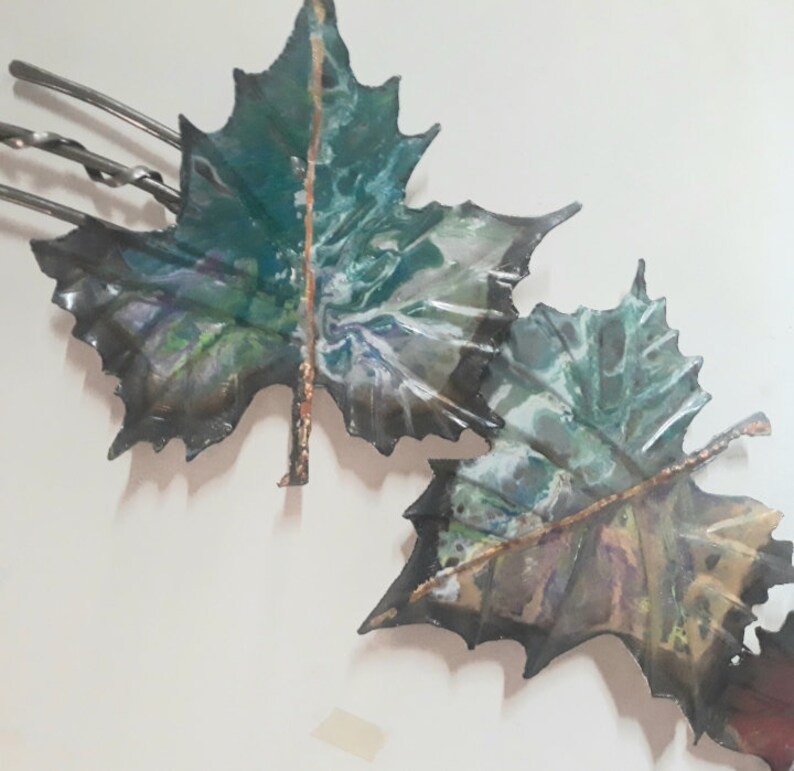 Metal Maple Leaf Wall Sculpture, Wall Decor, Handmade, Metal Tree, Hand
